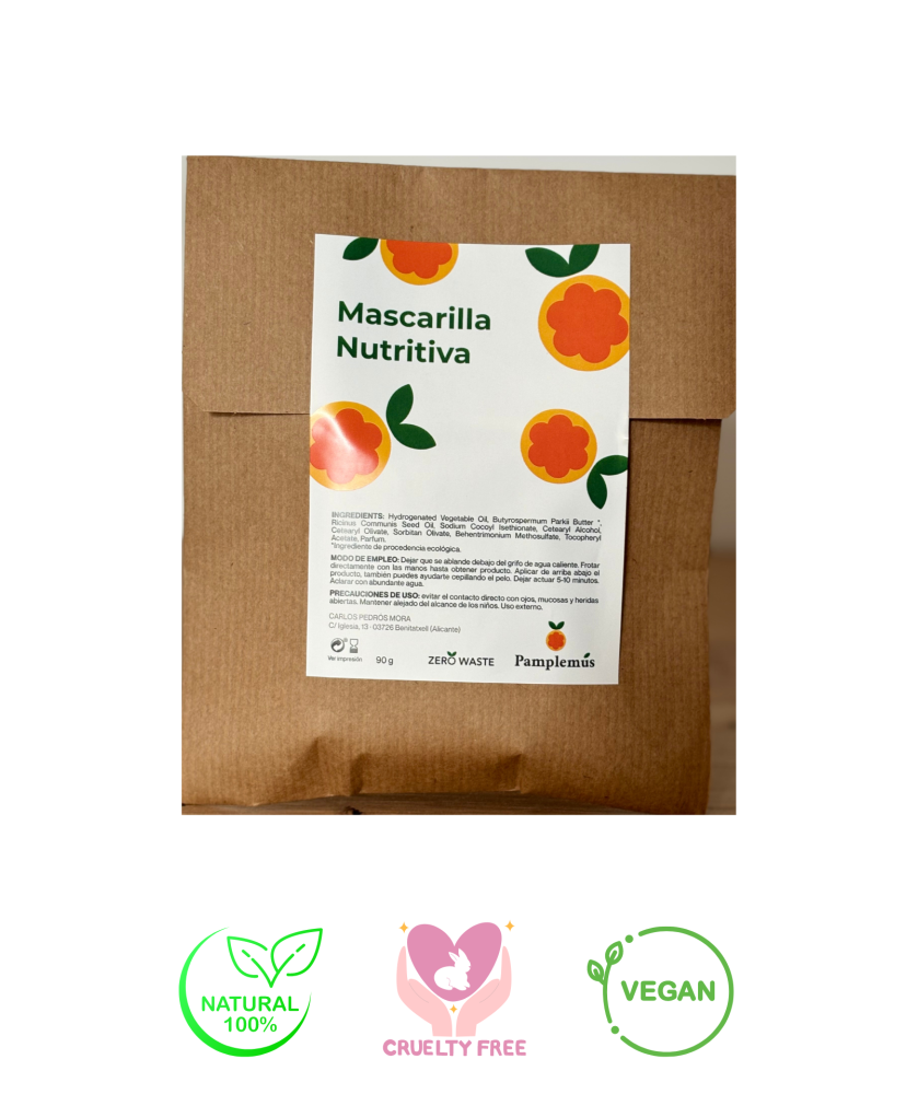 MASCARILLA NUTRITIVA SOLIDA SIN SILICONAS, PARABENOS O SULFATOS